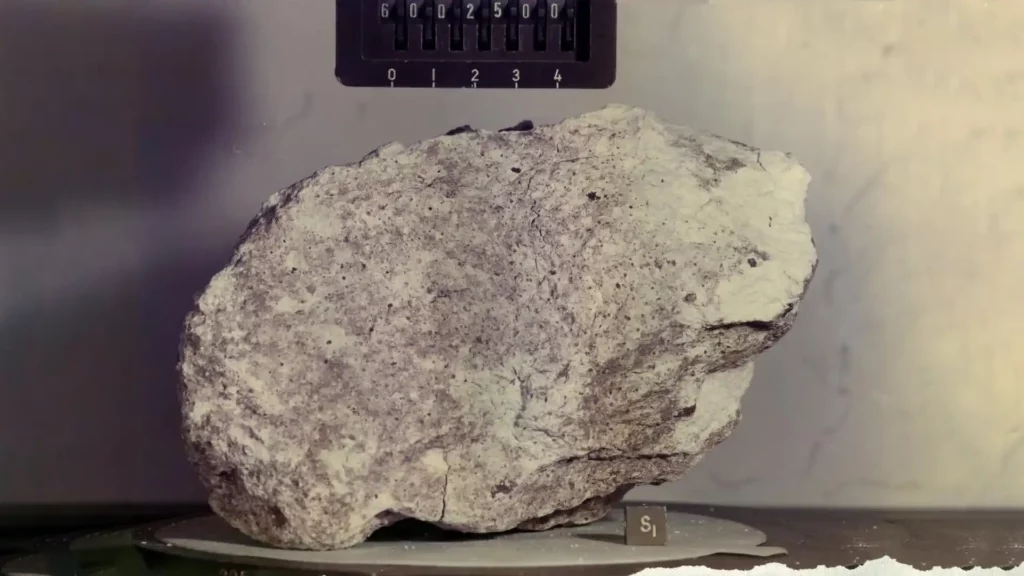 Photo of a real moon rock that proofs we went to the moon